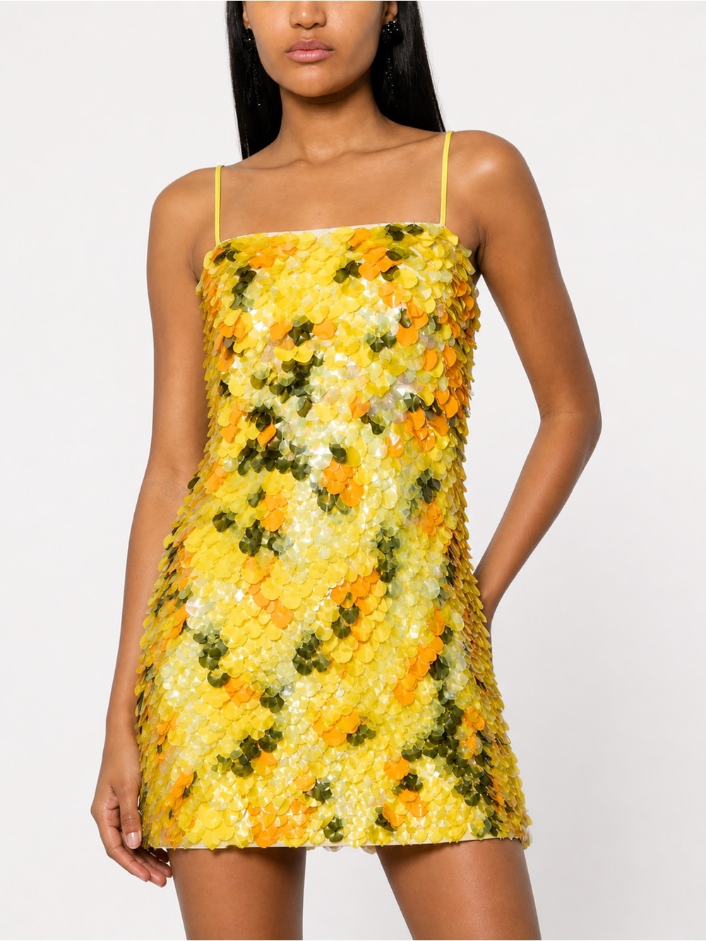 Pinko Yellow Infinito Abito Sequin Maxi Dress – Size Medium – NWT